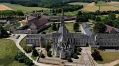 Photo par drone abbaye de la Trappe patrimoine religieux