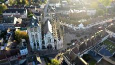 Photo par drone église de louviers Eure