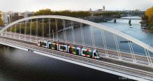 Pont confluences photo drone Angers, Maine-et-Loire