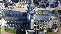 Vue aérienne d une cathédrale patrimoine religieux Evreux