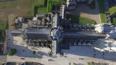 Vue aérienne par drone patrimoine religieux vue de dessus de la cathédrale Evreux